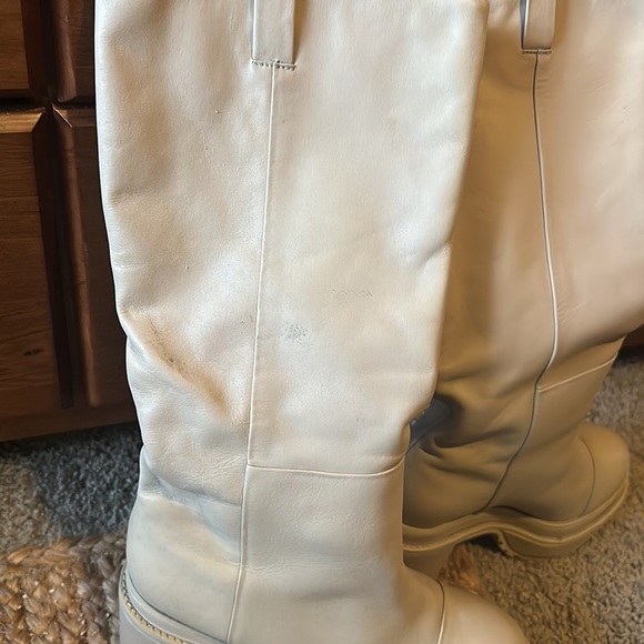 Cult Gaia Womens Hana Boot Beige Leather Tall Knee-High Boots Shoes NWT - Picture 5 of 10